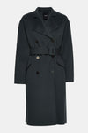Theory Double Belted Trench Coat in Lead