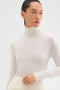 Theory Turtleneck Regal Wool Sweater in Ivory