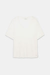Anine Bing Vale Tee in Off White Cashmere Blend
