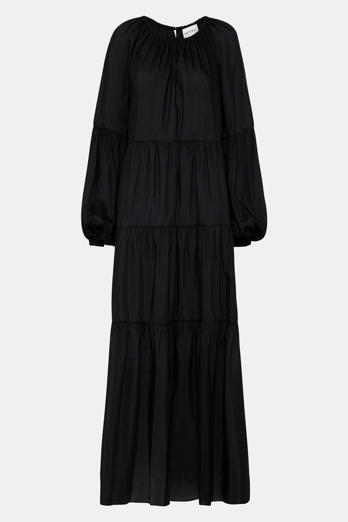 Voluminous Tiered Dress in Black